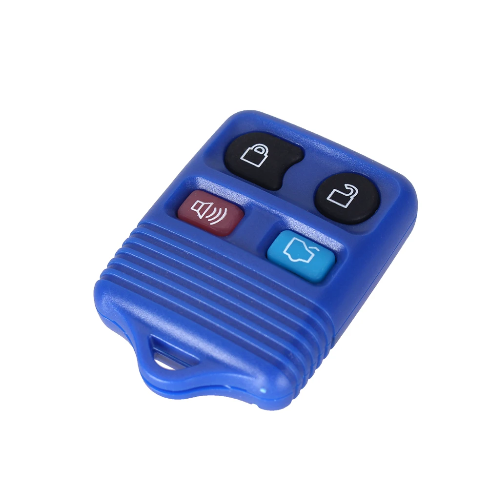 KEYYOU 4 кнопки 4 цвета дистанционного ключа оболочки чехол Брелок для Ford Mustang Focus Lincoln LS Town Car Mercury Grand Marquis Sable - Количество кнопок: BLUE