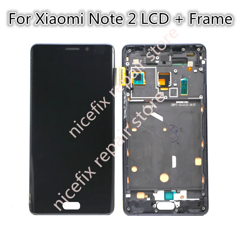 Для Xiaomi Mi Note 2 ЖК-дисплей сенсорный экран дигитайзер в сборе с рамкой для 5 7 &quotXiaomi