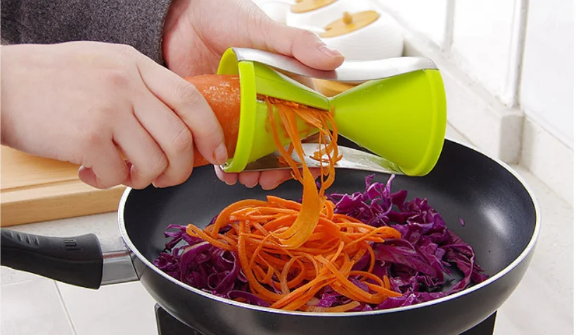 Модный спиральный овощерезка нож для фруктов очистка от кожицы кухонный Твистер кухонный инструмент для приготовления пищи спирализатор резак