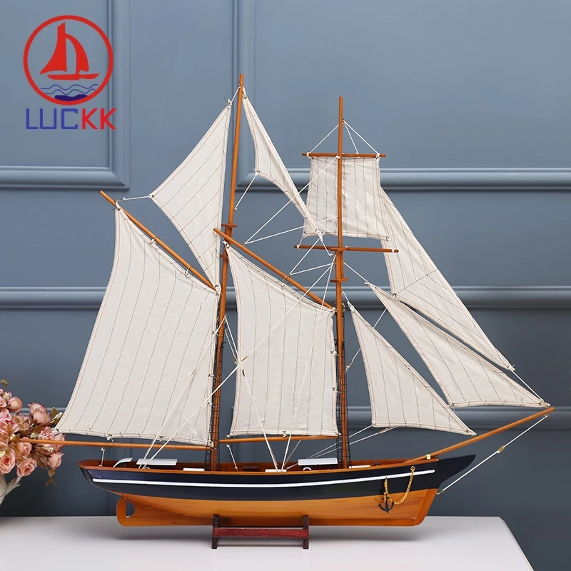 LUCKK 100 см Американская деревянная модель корабля интерьер дома винтажное