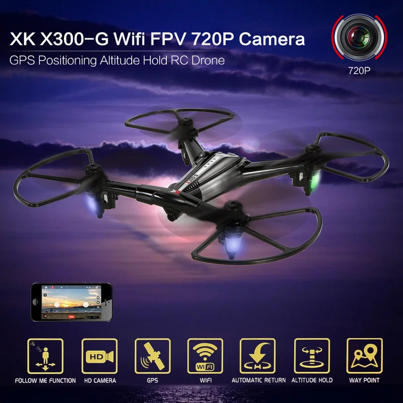 X300 GPS 2 4G 720P 6 осевой гироскоп RC Дрон позиционирование высота удержания Wifi FPV