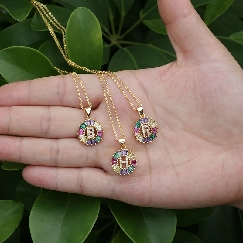 1 шт. новые модные радужные золотые микро проложить Радуга CZ кубический цирконий A