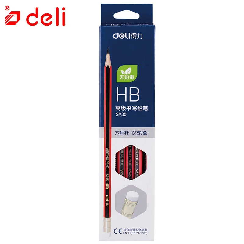 Deli 12 шт. пишущий карандаш HB/2B стандартный набор карандашей для художника