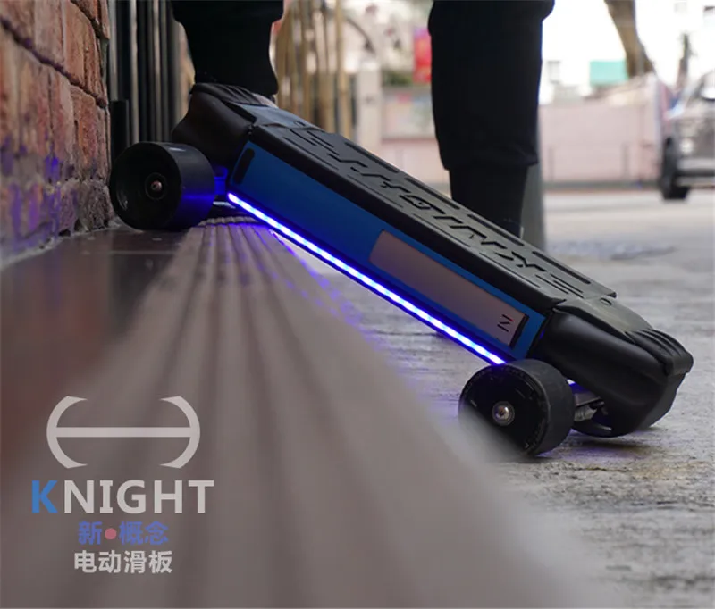 ZETAZS рыцарь E скейтборд двойной мотор 4 колеса Электрический ножной Скутер Scooter с