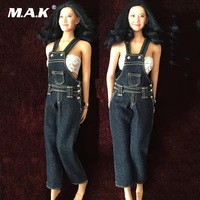 16 scale 12 inches female bodies figures belt bib pants denim jeans accessories