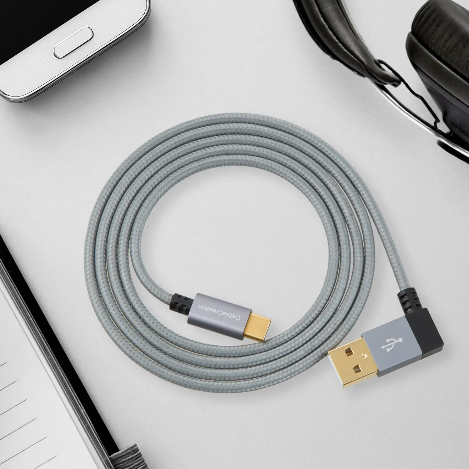 Зарядный кабель jorinдо 90 градусов (правый угол) с разъемами USB C и типа совместимый