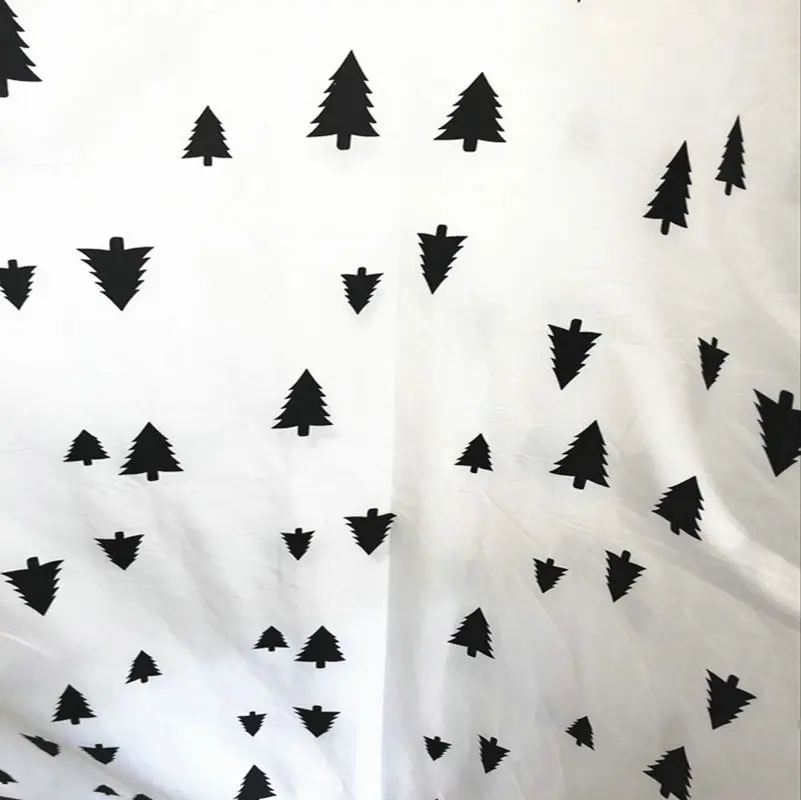 Новое поступление 100% хлопок твила ткань для шитья с облаками деревьями стеганая
