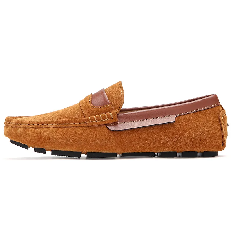 Cow Suede Shoes Men Loafers Breathable Moccasins Slip On High Quality | Обувь
