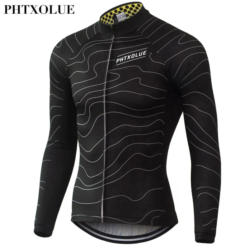 Phtxolue Зимняя Теплая Флисовая велосипедная футболка Pro Mtb с длинным рукавом Мужская