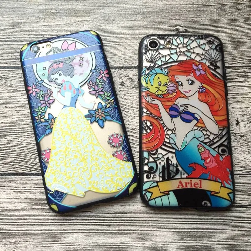 Для Xiaomi 6 5 5S Plus чехол Алиса Русалка милый для 5C 5X 3D рельефный мультфильм жесткий PC
