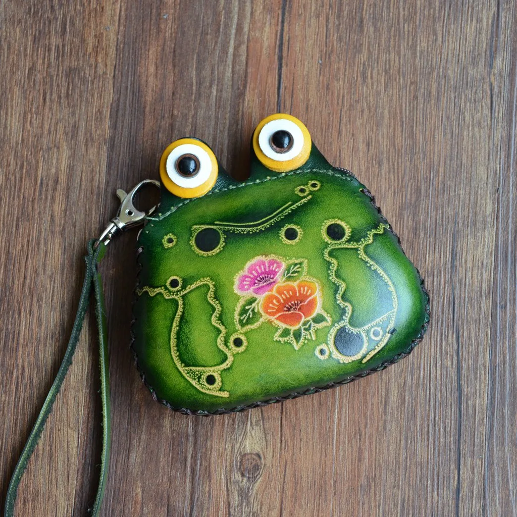 Новый кошелек из натуральной кожи Сумка с животными маленький кожаный ручной