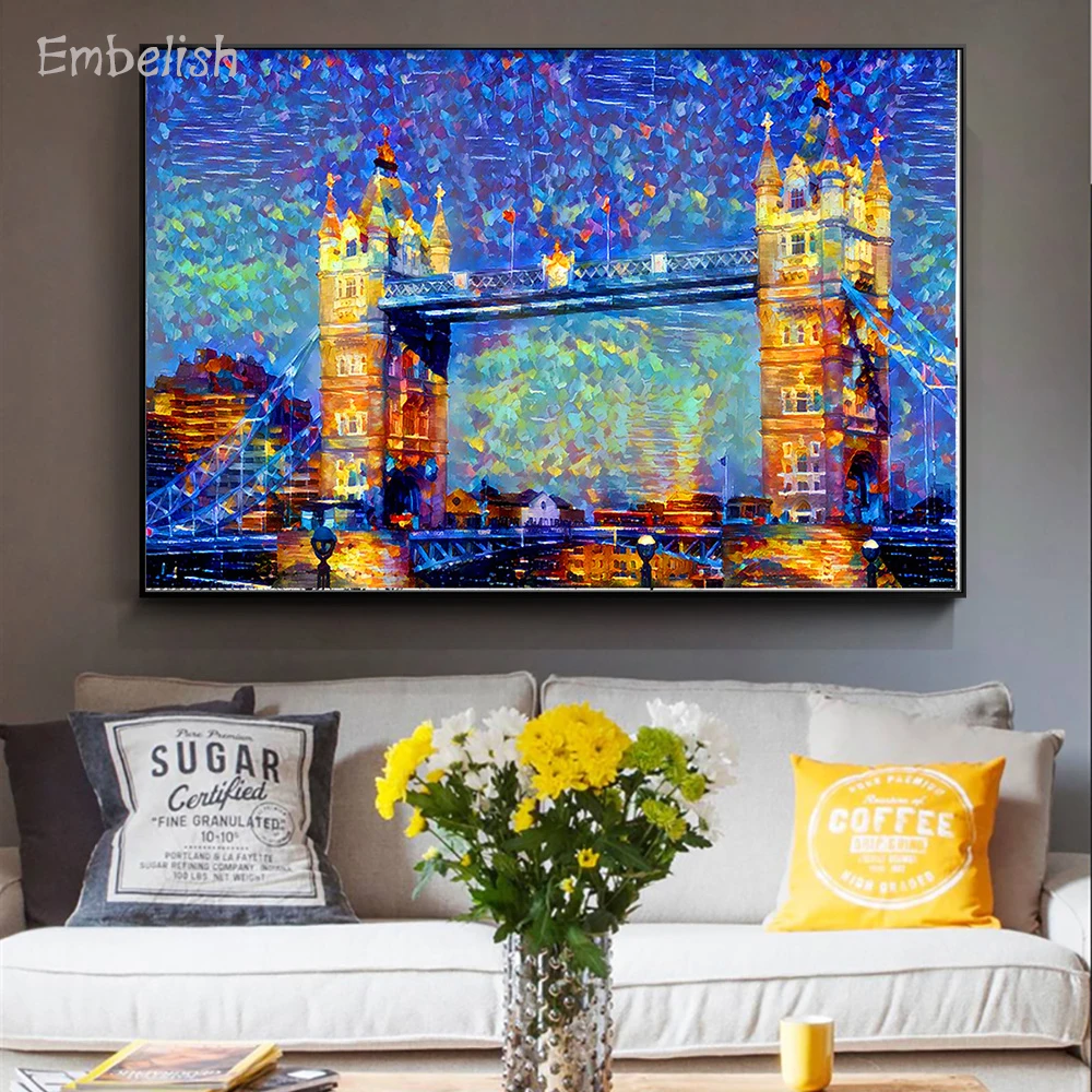 Embelish 1 шт. хит продаж башня мост Лондон Англия здание настенное искусство