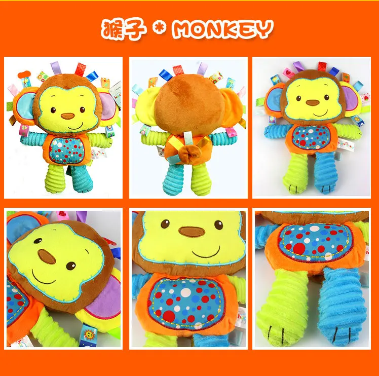 Погремушки для младенцев Bibi мягкая плюшевая кукла кролик свинка корова детская