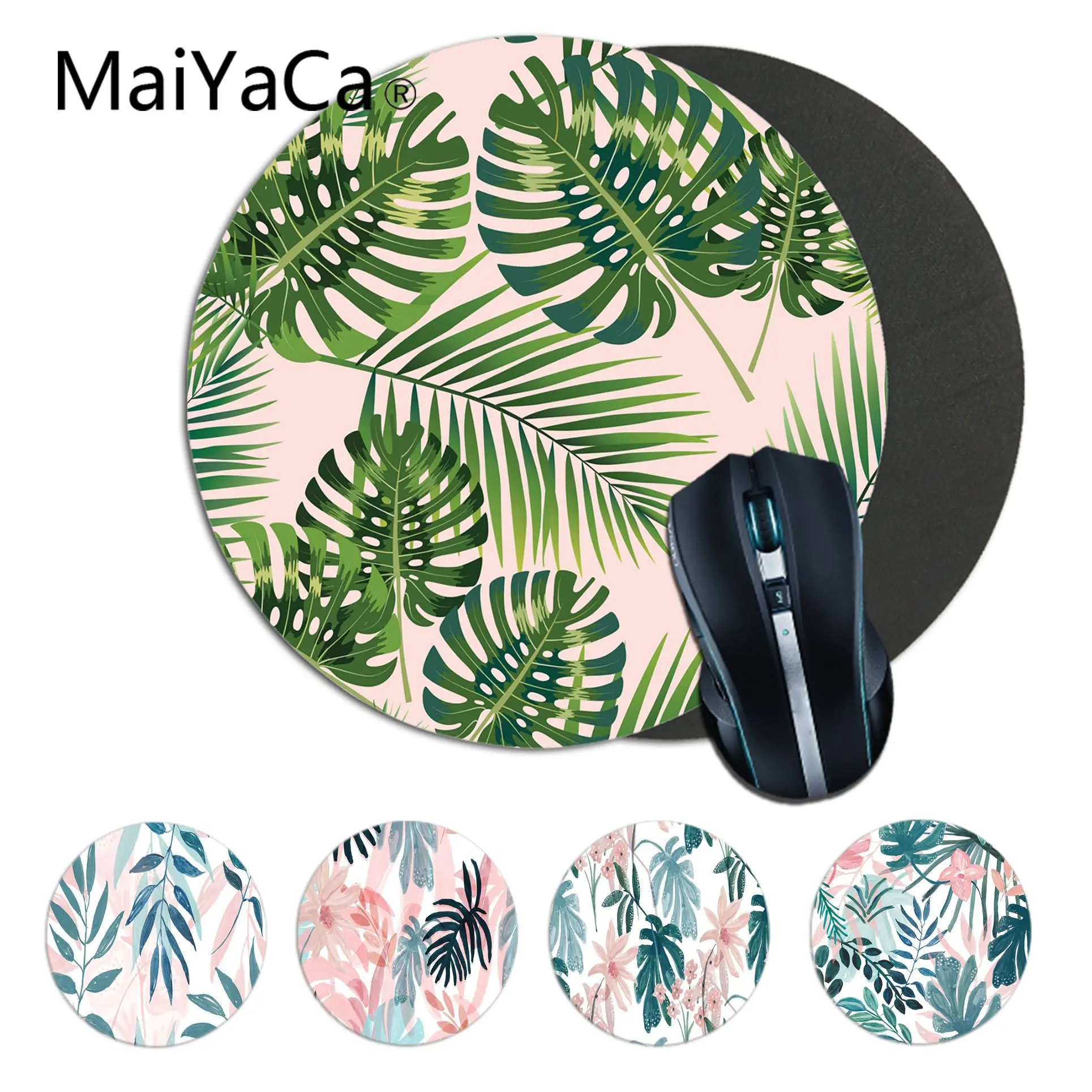 Игровой коврик для мыши Maiyaca с тропическими листьями 22x22 см | Компьютеры и офис