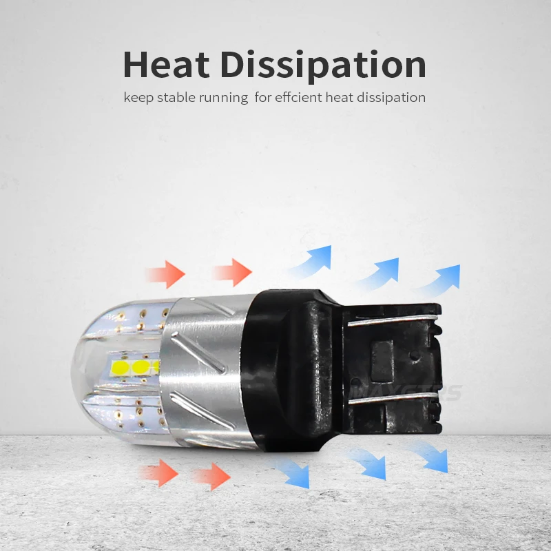 2x7443 T20 W21/5 W 3030 светодиодный фонарь для переднего указателя поворота Задний тормоз задний противотуманный светильник дневные ходовые огни Янтарный/красный/белый