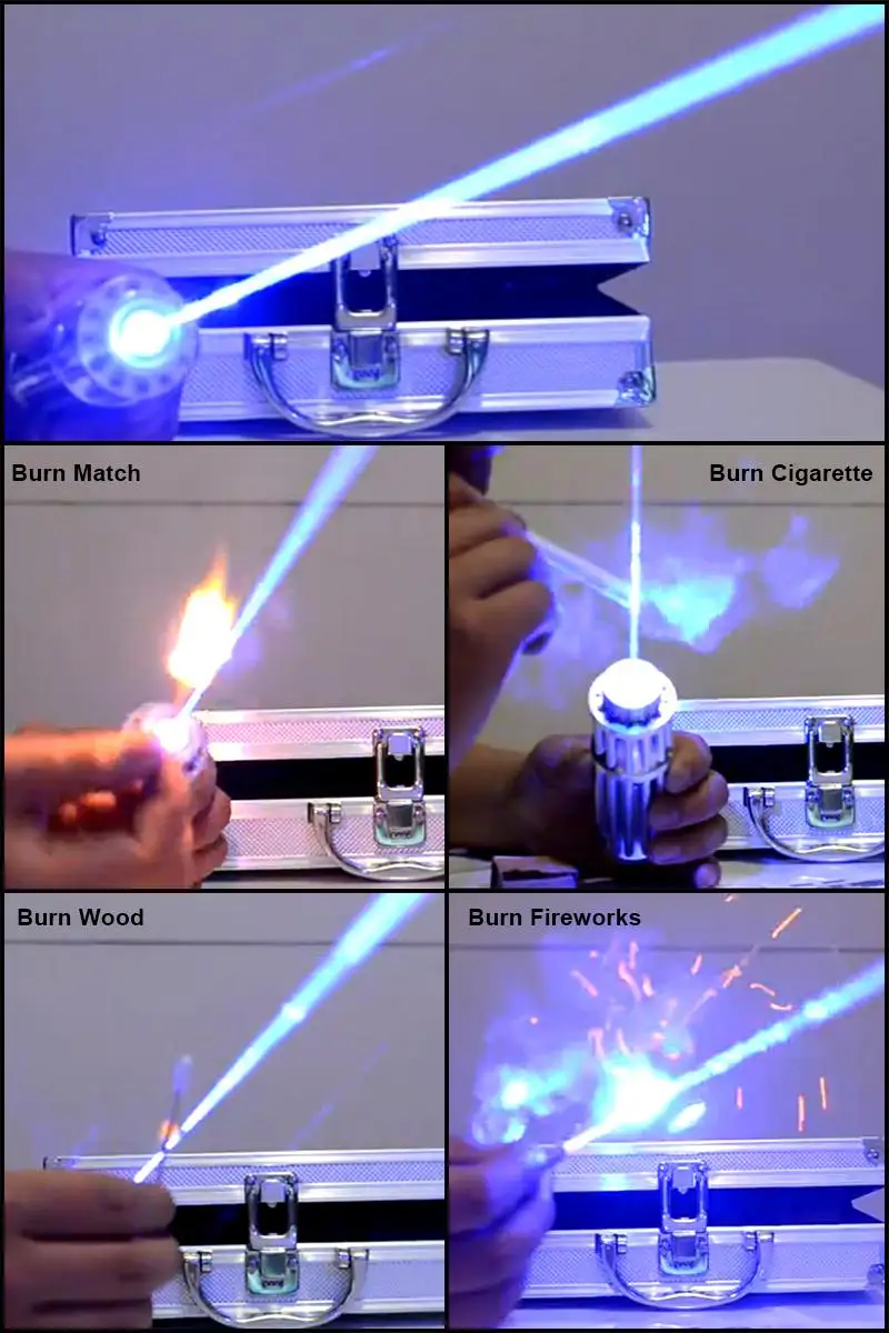 2017 Горячая Высокая мощность 450нм Синяя лазерная указка ручка Сильный луч