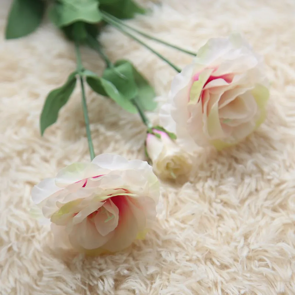 Искусственные цветы 4 Eustoma для дома свадьвечерние НКИ праздничное украшение