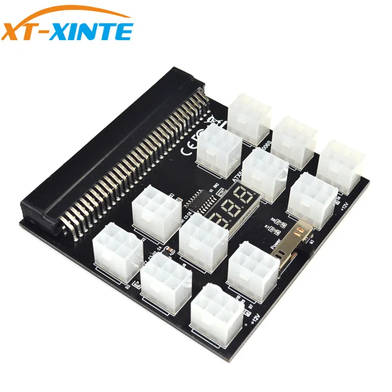 Блок питания PCI E 12 В 64 PIN к 12x 6Pin серверный адаптер разделительная плата черный