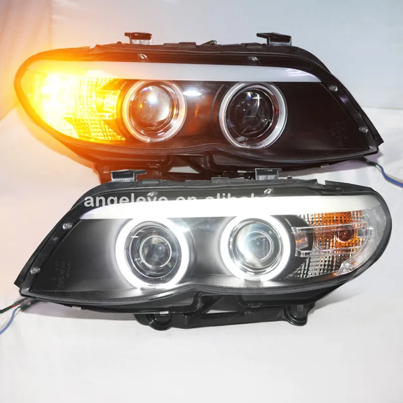 2004-2006 год светодиодный фары для BMW E53 X5 с холодным катодом (CCFL) фара Ангельские