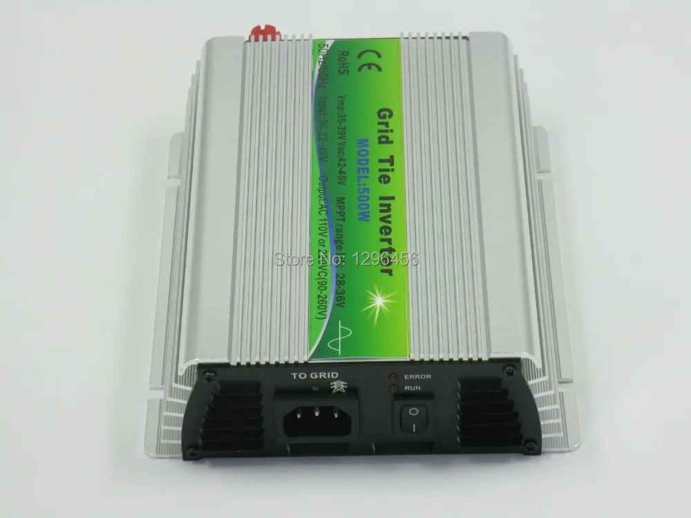 500 Вт 24 48VDC сетевой инвертор для 36В 72 ячеек солнечной панели функция MPPT 90 260VAC