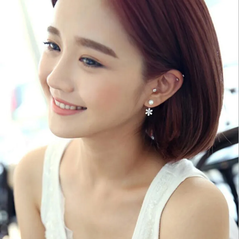 Эстетический цветок из стерлингового серебра 925 пробы с покрытием шести листьев