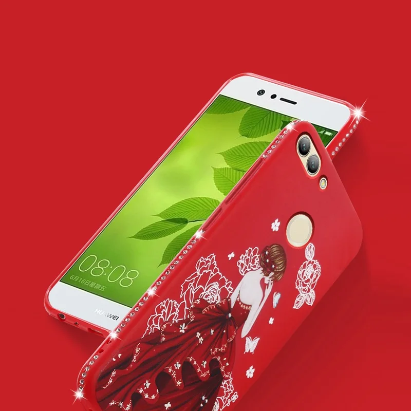 Чехол HeyJingles для Huawei Nova 2 Защитный Мягкий протектор юбка девочек милый блестящий