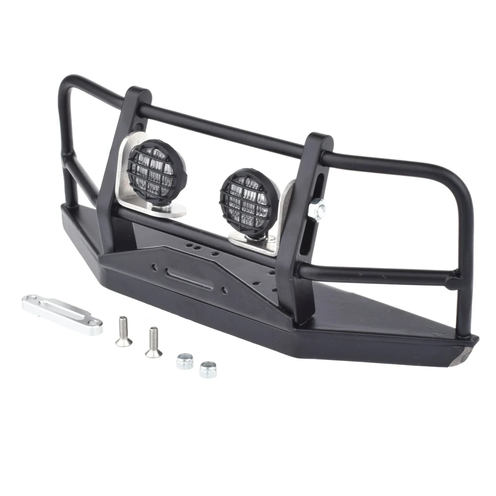 1/10 RC Crawler Metal Front Bumper With Lampshade for Wraith D90 D110 Axial SCX10 &amp II 90046 | Игрушки и хобби