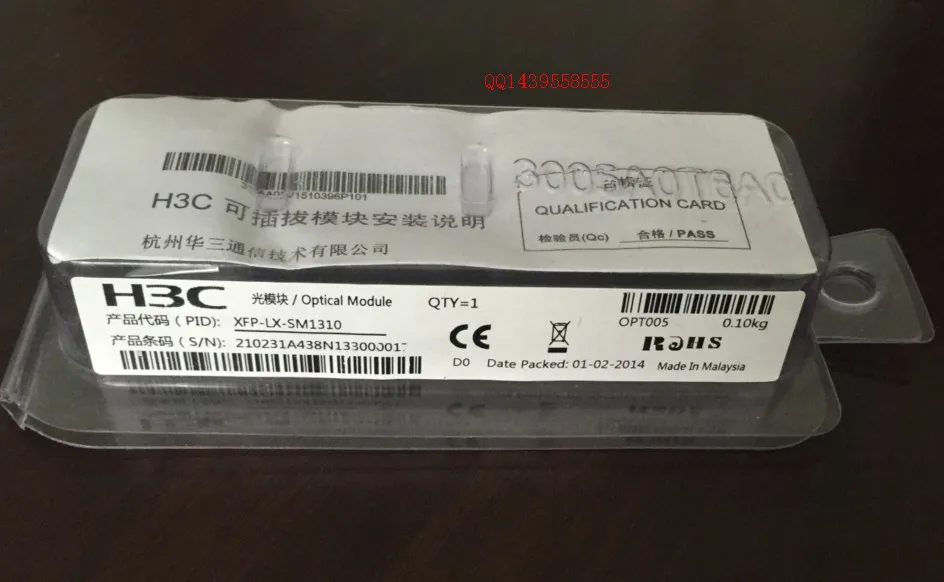 

XFP-LX-SM1310 H3C XFP одномодовый 10GBASE-LR 10 км 1310 нм LC