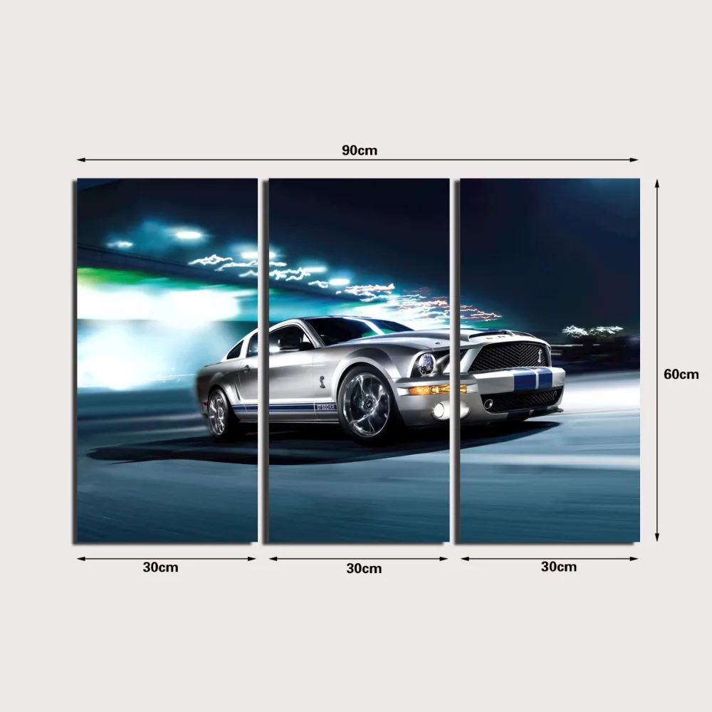

3 Panel printed painting Car Painting Canvas Wall Art Picture Home Decoration Living Room Canvas Modern painting LS089