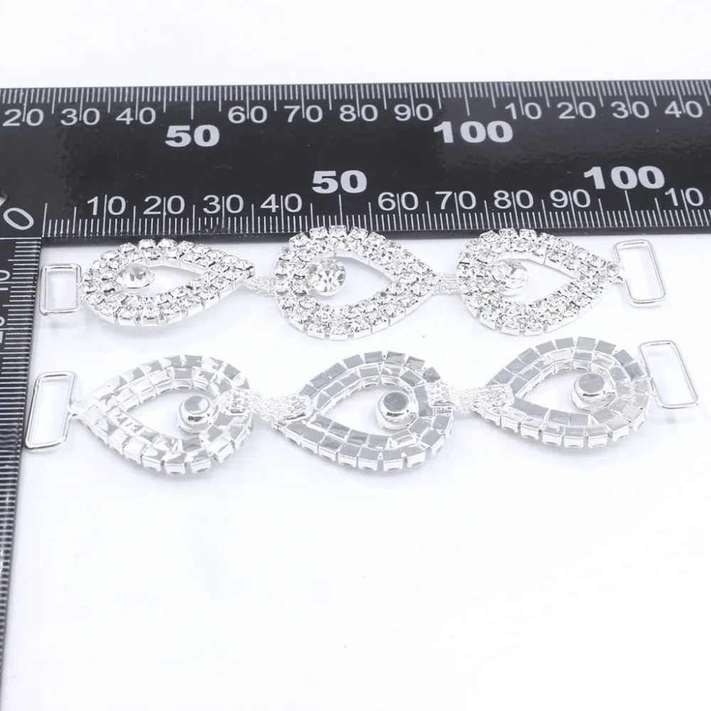 2018 Bikini Rhinestone Chain Buckle Trims Silver Yard Belt Connector For Jewelry Making Diamond Crystal Bodychain Crochet Charm | Дом и сад