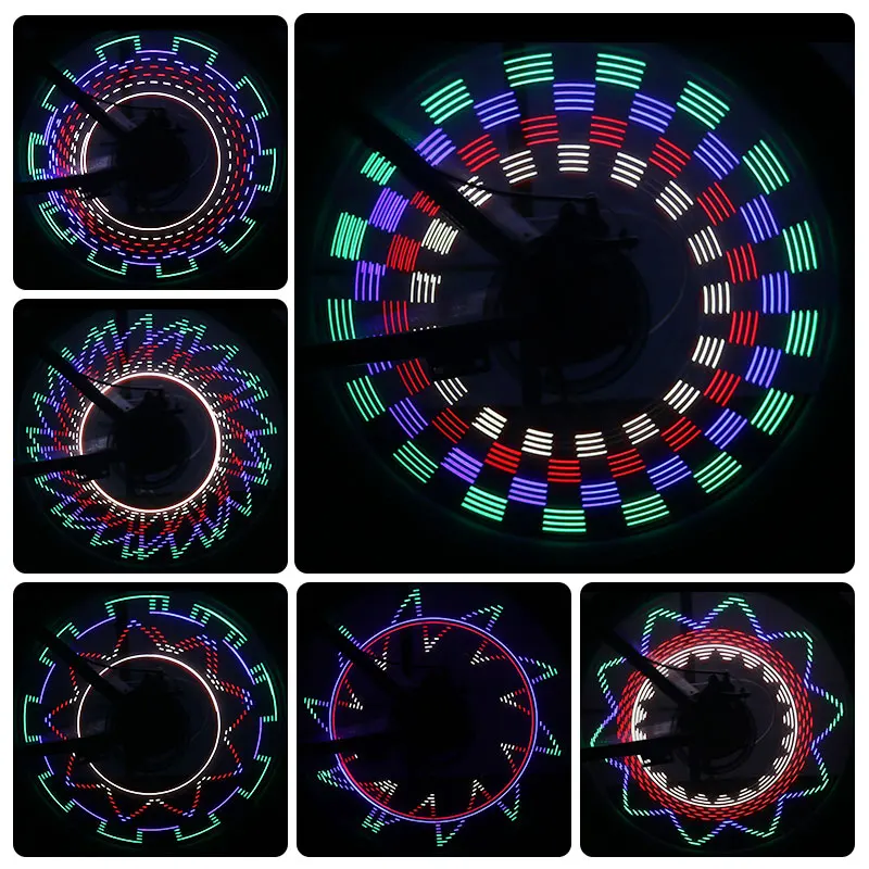 Велосипедный фонарь на колесиках 32 цветовых светодиода сигнальная лампа