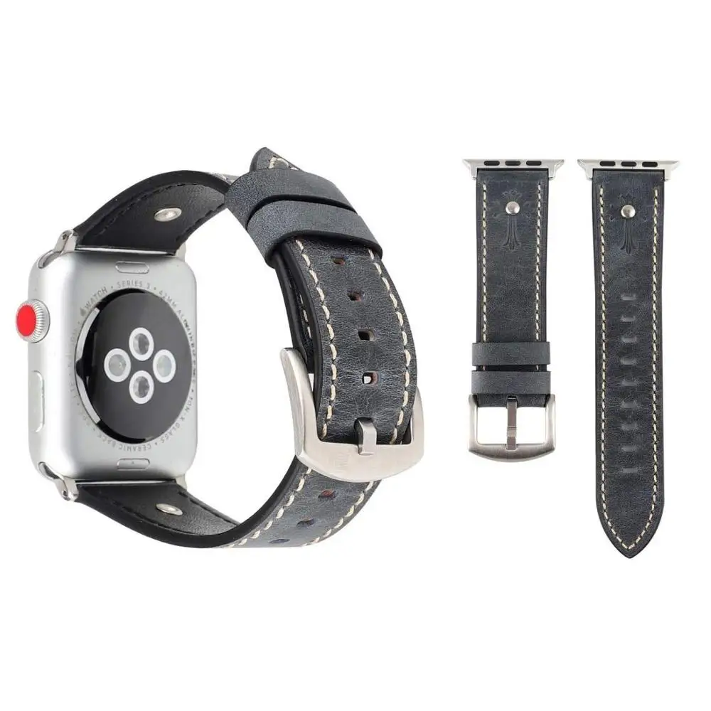Ремешок из телячьей кожи для Apple watch band 42 мм 38 и apple 4 44 браслет 0 iwatch series 3 2 1|Ремешки