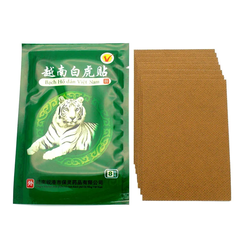 1 пакета(ов) = 8 шт. Вьетнам белый тигр бальзам боли штукатурка меридианов