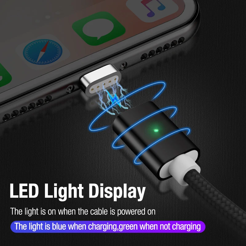 Posugear Магнитный 3 в 1 кабель для быстрой зарядки USB Type C & Micro м iphone зарядный Samsung