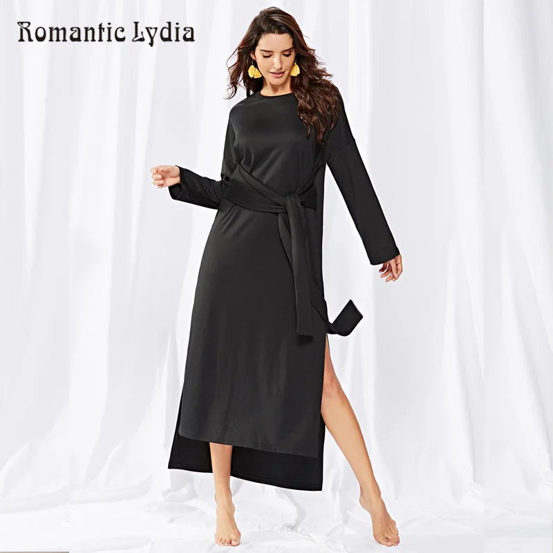 2018 осенне зимнее платье с длинным рукавом Vestidos накидка большого размера плотные