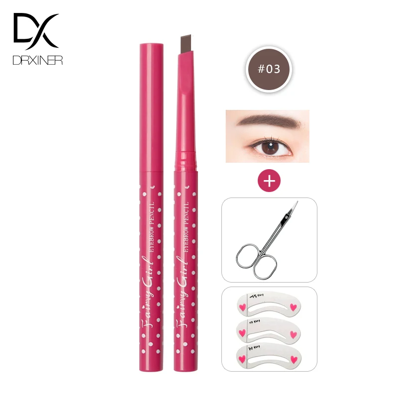 color 3 set Тени для бровей, косметика, натуральная, стойкая краска, тату, брови, водостойкая, черный, коричневый, карандаш для бровей, макияж, набор - Цвет: color 3 set
