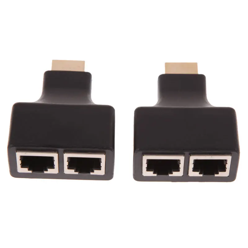 HDMI к двойному порту RJ45 сетевой кабель удлинитель от Cat 5e/6 1080 p