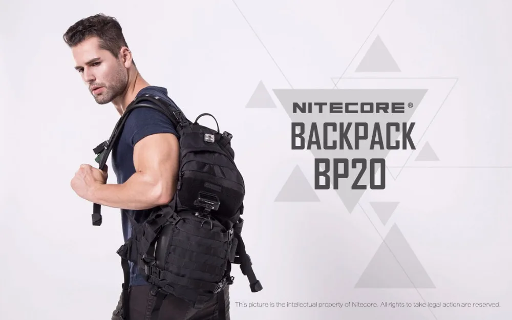 Многоцелевой Рюкзак NITECORE BP20 20 литров износостойкий 1000D нейлоновая ткань