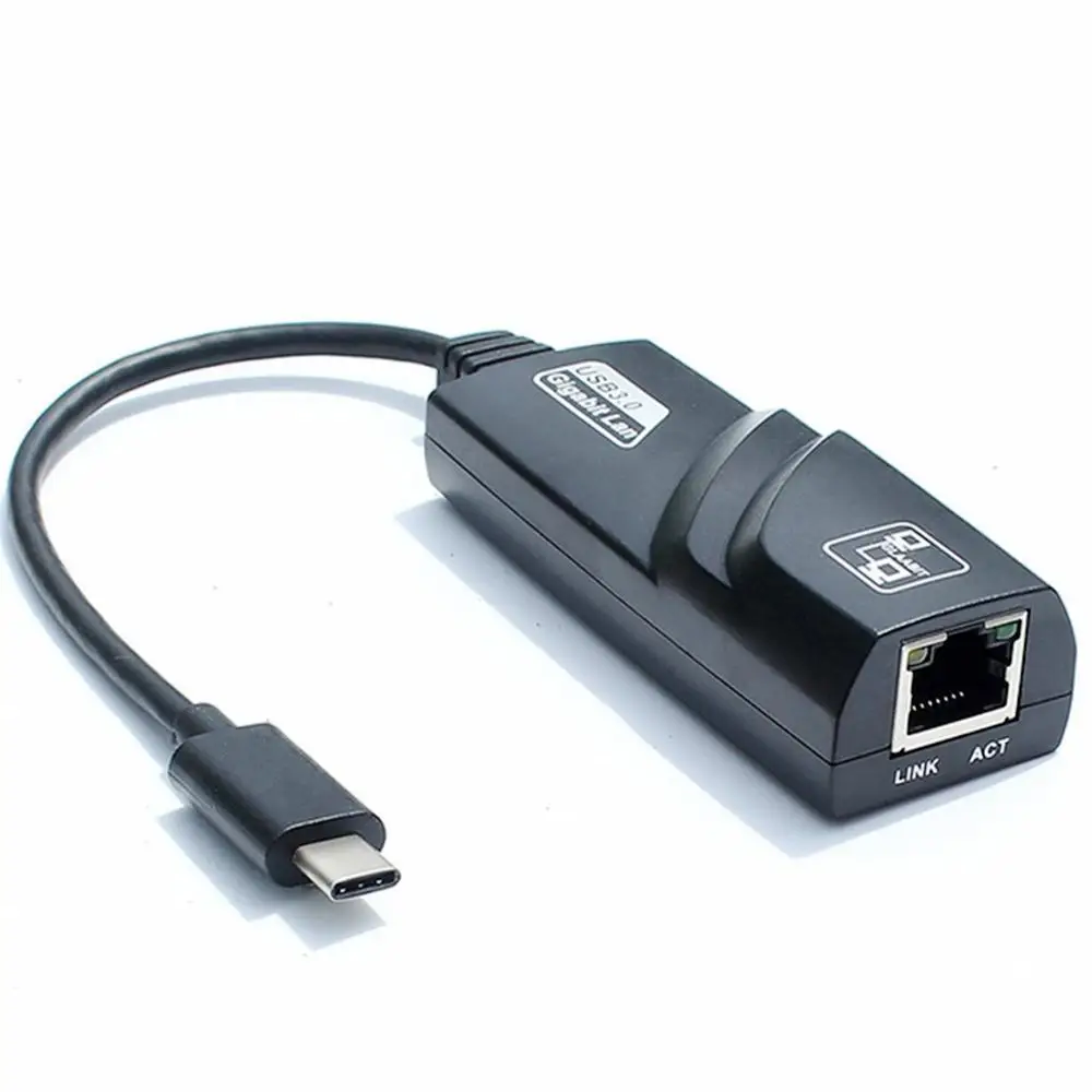 USB C к Ethernet адаптер 10/100/1000 Мбит/с RJ45 Lan внешняя сетевая карта для Windows 8/7/Vista/XP Mac OS 10