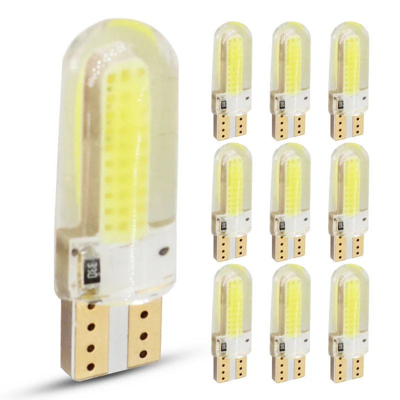 10 шт. светодиод T10 без ошибок Canbus 194 501 W5W SMD монолитный блок светодиодов высокая