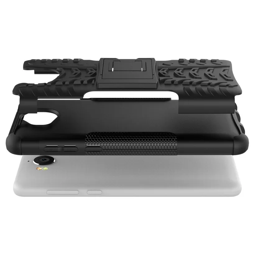 HEMASOLY Case For Huawei Y5 2017 PC+TPU Shockproof Y6 Armor III Heavy Duty Kickstand Cover |