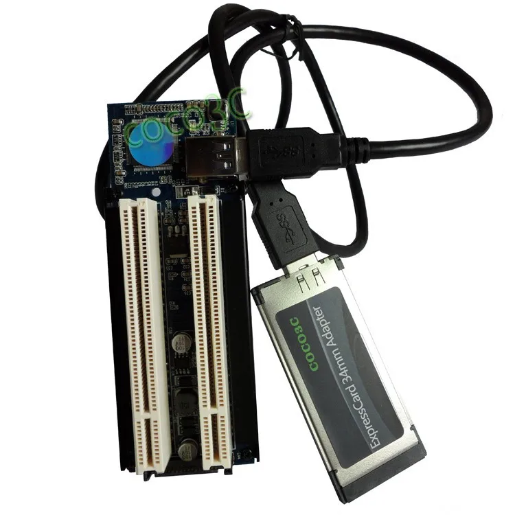 Laptop Expresscard 34 To 2 PCI 32bit slots adapter Express Card Riser card for sound serial parallel | Компьютеры и офис