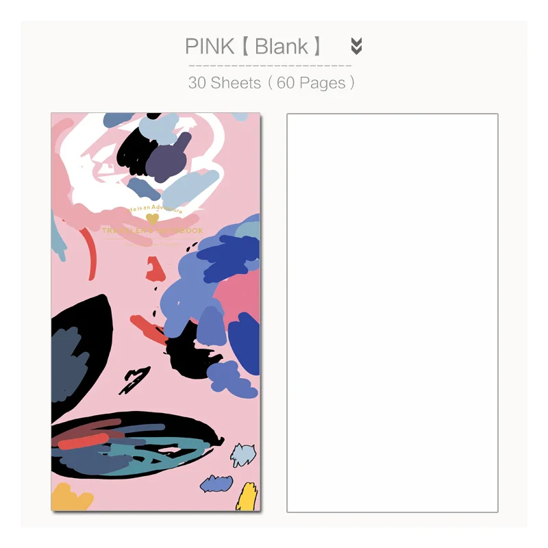 Pink-Blank MyPretties путешественников Тетрадь Бумага заправки Стандартный для TN цветок Blossom пустой сетки внутренняя пополнения Винтаж канцелярские - Цвет: Pink-Blank