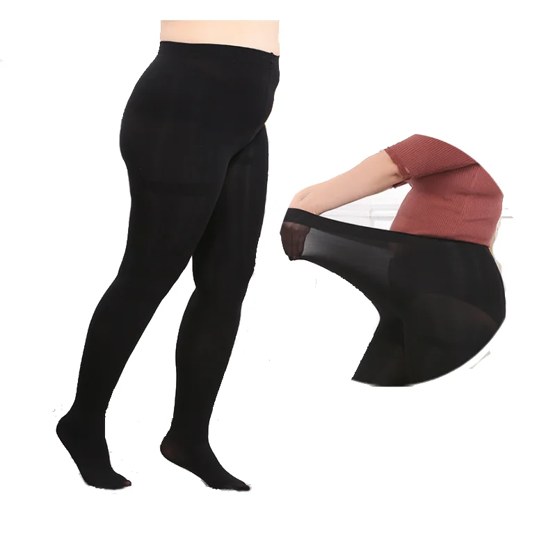 Fcare autumn winter female women black pantyhose control pantihose pantimedias extra collant opaque grande taille opacos | Женская