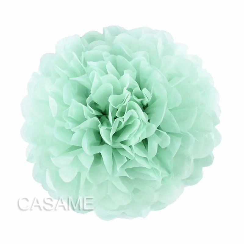 cool mint Высота каблука 10 см, каблук 15 см, 20 см, 25 см, свадебных платьев, декоративных изделий и Бумага помпонами Pom Poms 4 6 8 10 дюймов шары вечерние дома декоративная ткань украшения ко дню рождения - Цвет: cool mint