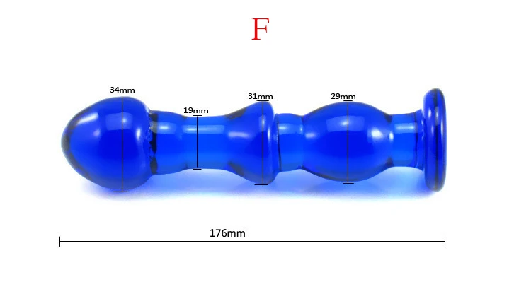 Синий Стекло Анальная пробка комплект анальные фаллоимитатор вагинальная Dilatador
