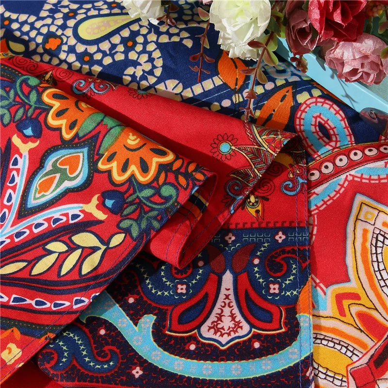 Bohemian Designer Bedding Sets Floral Printing Mandala 4pcs Boho Style Duvet Cover Bed Sheet&ampPillowcases Linen | Дом и сад