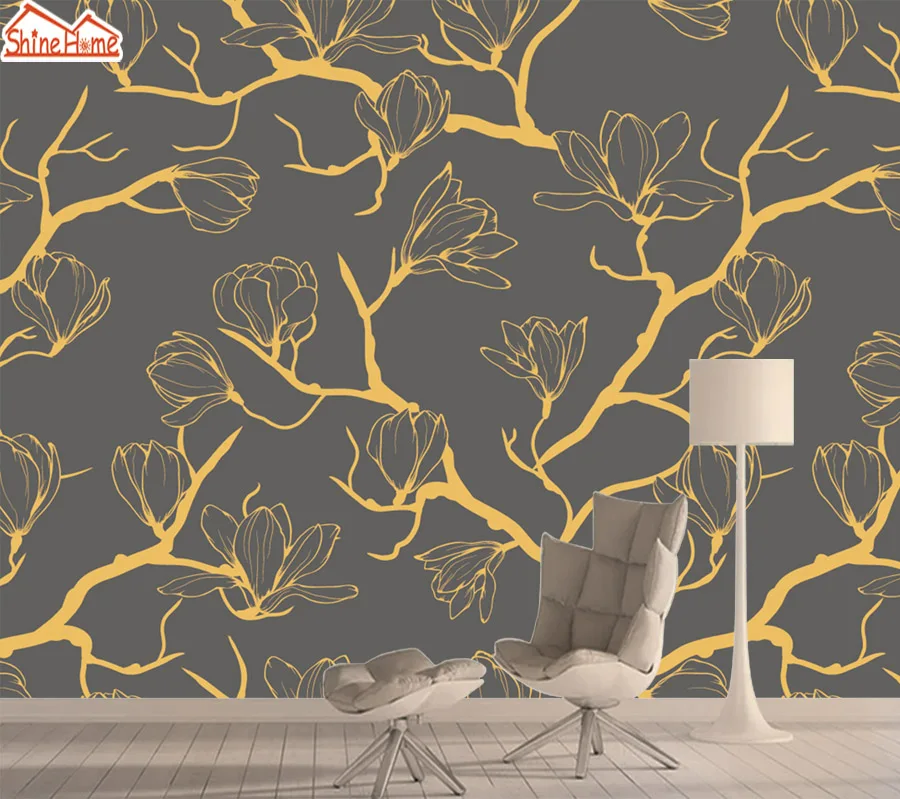 Contact Wall Paper Papers Home Decor Wallpapers 3d Photo Mural Wallpaper for Living Room Murals Walls Paper Rolls Gold Tree Art