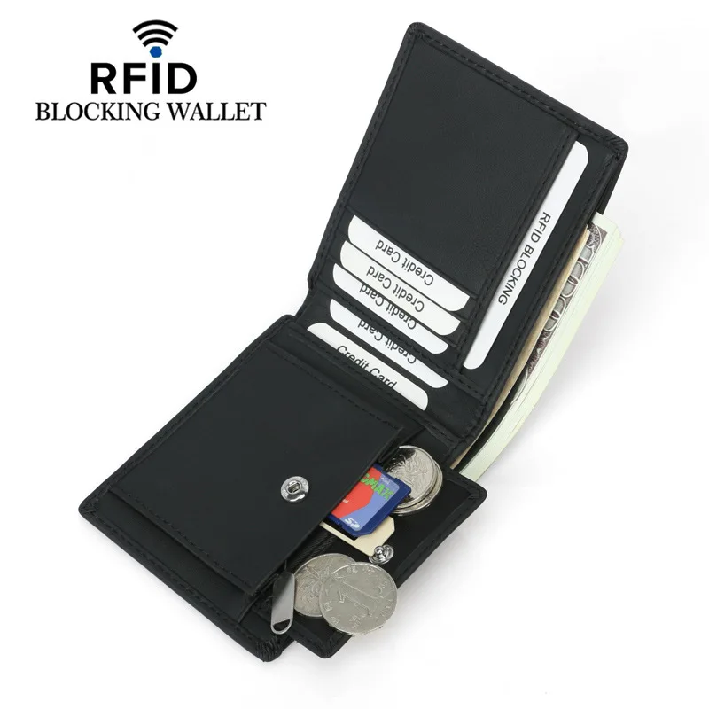 

Fashion Men Wallet Simple Style Handmade Leather Custom Name Men Short Small Wallet Card Purse Male Slim Mini Purse