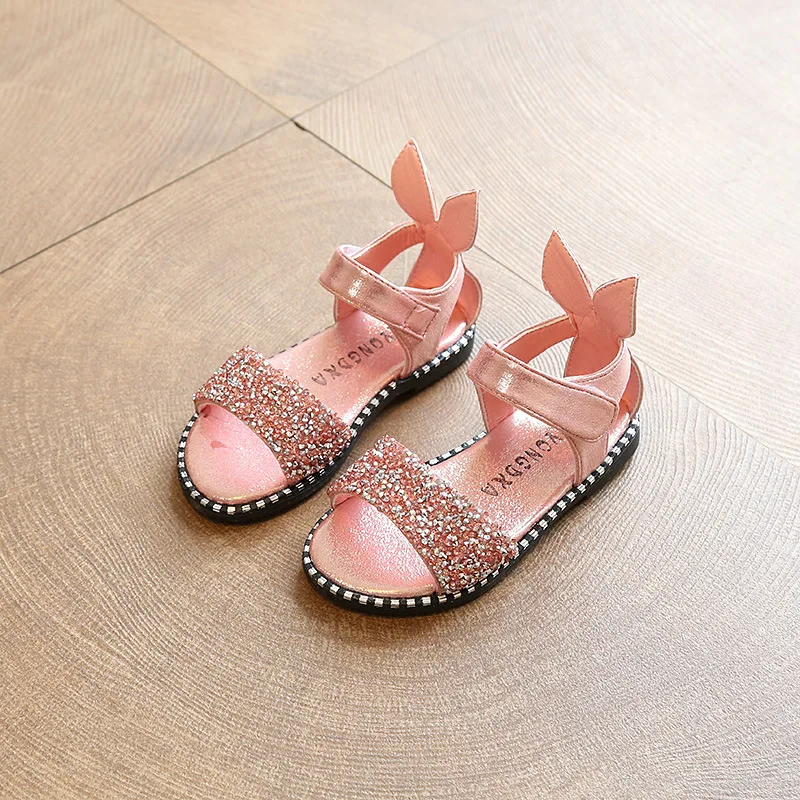 Children's Spring And Summer Girls Sequins Inlaid Rabbit Ears Princess Shoes Baby's Soft-soled Sandals Eur 21 - 36 #2 | Детская